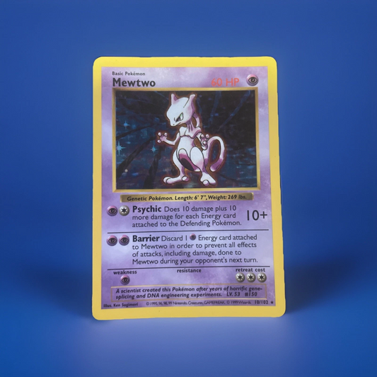 1999 Pokémon Mewtwo Card – Vintage Base Set – Great Condition – Rare Holo Collectible